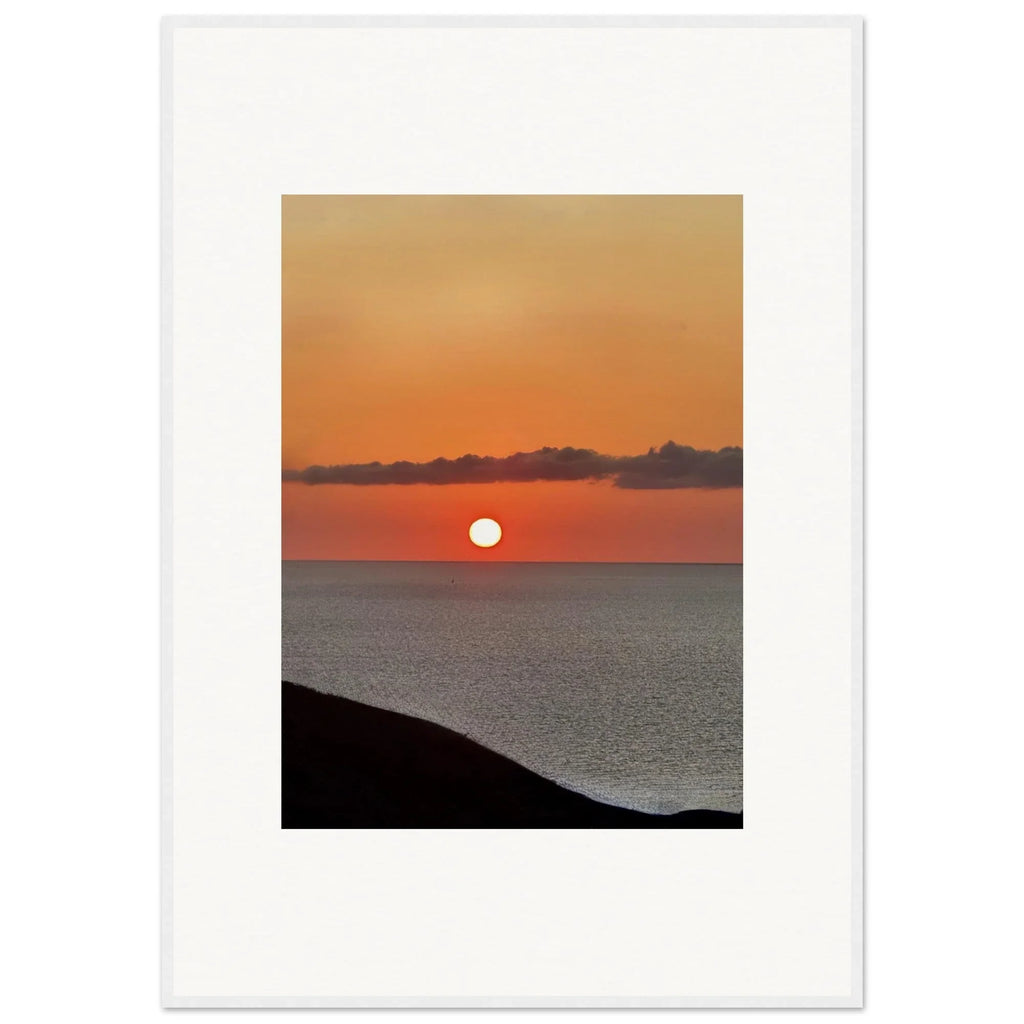 Vibrant Mediterranean Sunset framed poster by My Store, 15x20cm print on white frame, colorful wall art for any room.