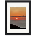 Vibrant Mediterranean Sunset framed poster print by My Store, 15x20 cm with white frame, colorful wall art for any room.