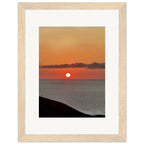 Vibrant Mediterranean Sunset framed poster by My Store, 15x20 cm print with white frame, coastal wall art for any room.