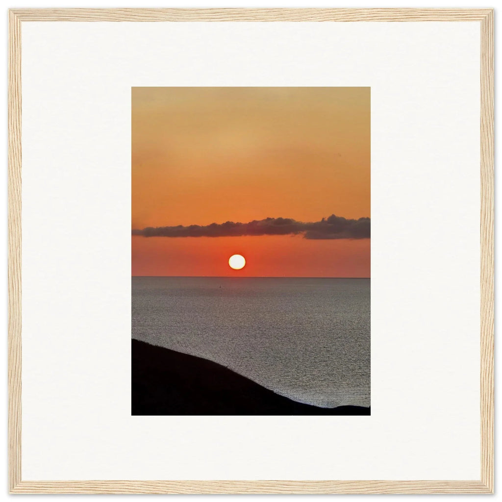 Vibrant Mediterranean Sunset framed poster print by My Store, 15x20cm with white frame, colorful wall art for any room.