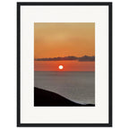 Mediterranean Sunset framed poster print by My Store featuring vibrant coastal wall art in a white 15x20cm frame for any room