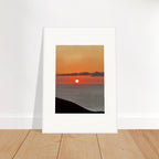 Vivid Mediterranean sunset framed poster by My Store, 15x20 cm print on white frame, vibrant travel-themed wall art for any room.