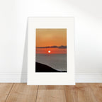Vibrant Mediterranean Sunset framed poster by My Store, 15x20 cm print on white frame, colorful wall art for any room.