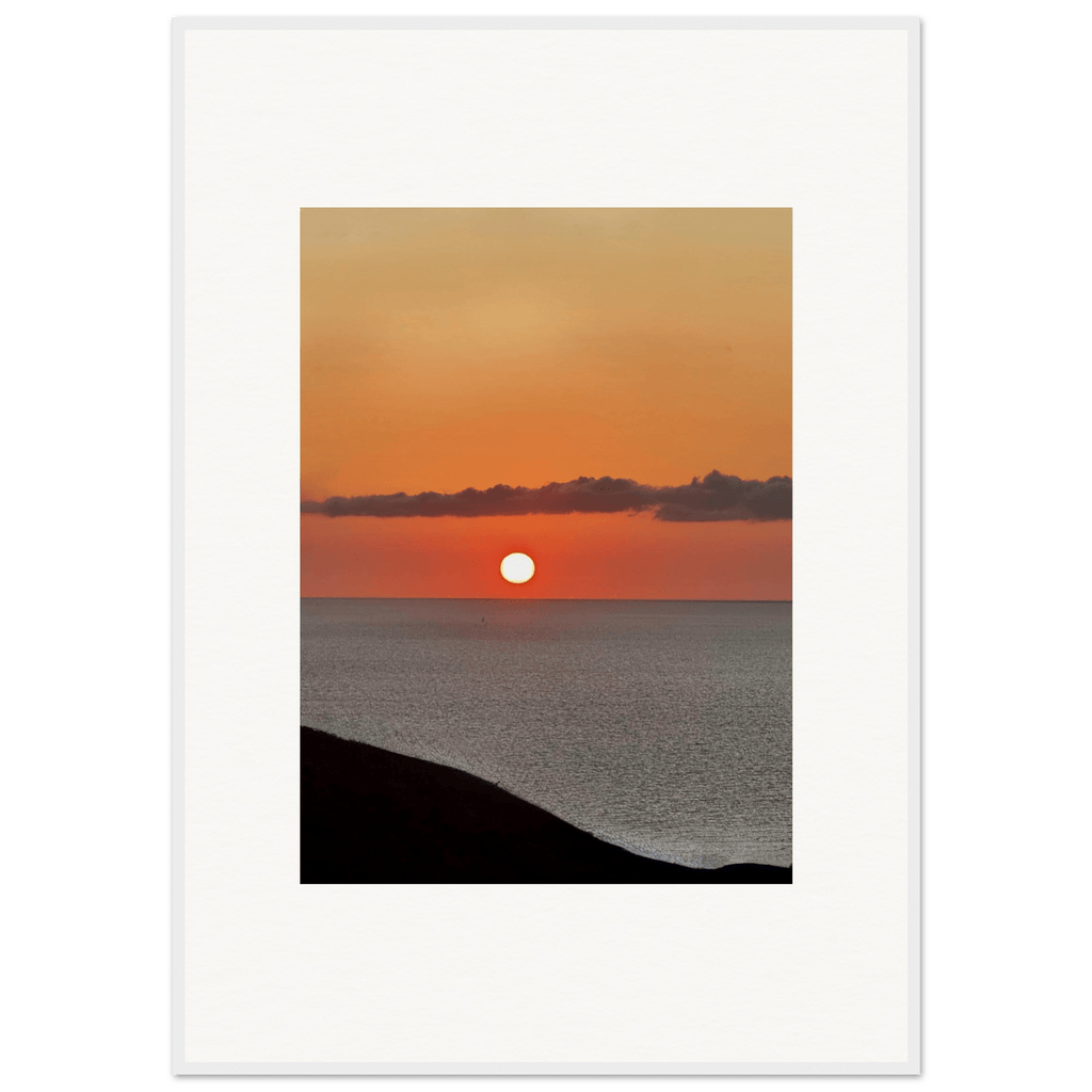 Vibrant Mediterranean Sunset framed poster print by My Store, 15x20 cm, white frame, colorful travel wall art for any room