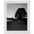 Mounted wooden framed poster of summer in the English Cotswolds, black and white travel series print by My Store.