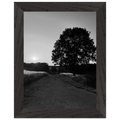 Mounted wooden framed poster of summer in the English Cotswolds, black and white travel collection print by My Store.
