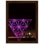 Framed print of New York City holiday art featuring a stunning Manhattan night view with Empire State Building, part of travel collection.