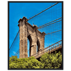 Framed NYC Brooklyn Bridge print by My Store featuring Dumbo view, 15x20cm white frame, perfect for summer travel decor.