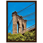 Framed NYC Brooklyn Bridge poster with Dumbo view, 15x20 cm print in white frame, from My Store's travel collection.
