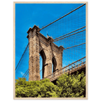 Framed NYC Brooklyn Bridge poster featuring a stunning Dumbo view, 15x20 cm print in a white frame from My Store's travel collection.