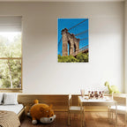 Framed NYC Brooklyn Bridge poster featuring stunning Dumbo view, 15x20 cm print with white frame from My Store's travel collection.