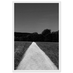 Black and white framed poster of a summer road scene on semi-glossy paper, part of the Studio Edition Travel Collection.