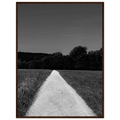 Black and white framed poster of a summer road scene on premium semi-glossy paper, part of the Travel Collection by My Store.