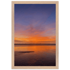 Vibrant California Sunset framed poster in a white premium wooden frame, 15x20 cm, featuring colorful California poster art.