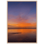 Vibrant California Sunset framed poster in a white premium wooden frame, featuring colorful California poster art.