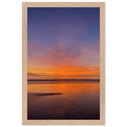 Vibrant California Sunset framed poster by My Store in a white premium wooden frame, 15x20cm print, colorful California poster art.