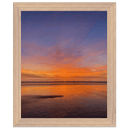Vibrant California Sunset framed poster in a white wooden frame, 15x20 cm print, showcasing colorful California poster art.