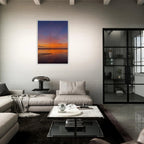 Vibrant California Sunset framed poster in a white wooden frame, featuring colorful California poster art on high-quality print material.