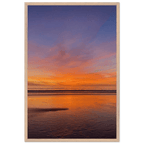 Vibrant California Sunset framed poster in a white premium wooden frame, featuring colorful California poster art.
