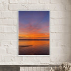 Vibrant California Sunset framed poster on premium wooden frame, 15x20 cm print with colorful California poster art.