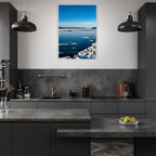 Wooden framed Hudson Valley winter poster featuring snowy landscape, part of the Studio Edition Travel Collection.