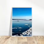 Wooden framed Hudson Valley Winter poster featuring snowy scenery, part of the Studio Edition Holiday 25 travel collection.