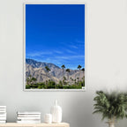 Wooden framed poster of a sunny fall day in Palm Springs, California, art print by My Store in 15x20 cm size.