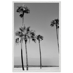 Premium wooden framed black and white California beach icons poster from the Studio Edition Holiday series.