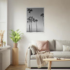 Premium wooden framed poster featuring black and white California beach icons from the Studio Edition Holiday 25 series.