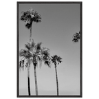 Premium wooden framed poster featuring black and white SoCal beach icons, part of the Studio Edition Holiday 25 series.