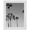 Premium wooden framed poster featuring black and white SoCal beach icons, part of the Studio Edition Holiday series.