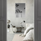 Premium wooden framed black and white California beach icons poster with a semi-glossy finish from Studio Edition.