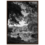 Black and white framed print of an Upstate NY summer lake scene from the My Store travel collection, Studio Edition.