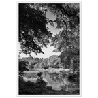 Black and white framed poster of a summer lake in Upstate NY from the My Store travel collection, Studio Edition Holiday 25.