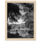 Black and white framed print of a summer lake scene in Upstate NY, part of the Travel Collection Studio Edition by My Store.