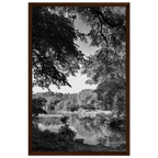 Black and white framed print of Upstate NY summer lake scene from the My Store Travel Collection Studio Edition.