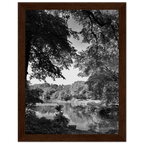 Black and white framed poster of Upstate NY summer lake scene from the My Store travel collection, Studio Edition, perfect for home decor.