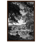Black and white framed print of Upstate NY summer lake scene from the Travel Collection by My Store, Studio Edition.