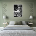 Black and white framed poster of a summer lake scene in Upstate NY from the My Store travel collection, studio edition.