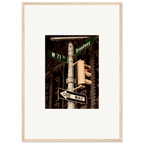NYC Series framed poster featuring iconic street signs, urban decor artwork in a white 8x10 inch frame.