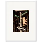 NYC Series framed poster featuring iconic street signs, urban decor print in 8x10 inch white frame from My Store's travel collection.