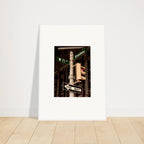 NYC Series framed poster featuring iconic street signs, urban decor print on high-quality material with white frame.