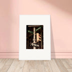 NYC Series framed poster featuring iconic street signs, urban decor artwork in a white frame, part of the Studio Edition travel collection.