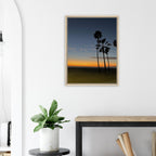 California Sunset Wall Art print by My Store, featuring Venice Beach fall scene on canvas with a wood frame, studio edition.
