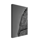 Minimalist black and white abstract canvas wall art featuring architectural light study, part of the Travel Collection Studio Edition.