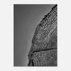 Minimalist black and white abstract canvas wall art print from the Architectural Light Study Travel Collection, 20x30 cm.