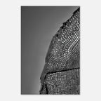 Minimalist black and white abstract canvas wall art titled Architectural Light Study, part of the Travel Collection Studio Edition.