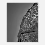 Black and white minimalist abstract canvas wall art titled Architectural Light Study, part of the Travel Collection Studio Edition.