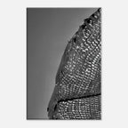 Black and white abstract canvas wall art featuring minimalist architectural light study, part of the Travel Collection Studio Edition.