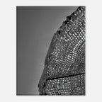 Minimalist black and white abstract canvas wall art titled Architectural Light Study, part of the Travel Collection Studio Edition.